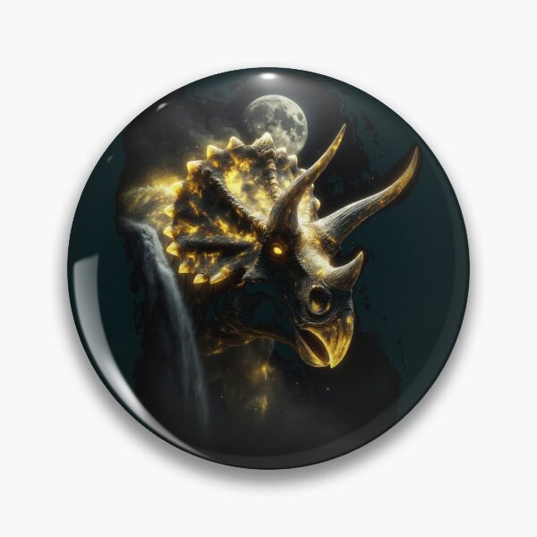 Item preview, Glowing Triceratops Dinosaur Shirt Mystical Night Scene designed and sold by Syrupulse.
