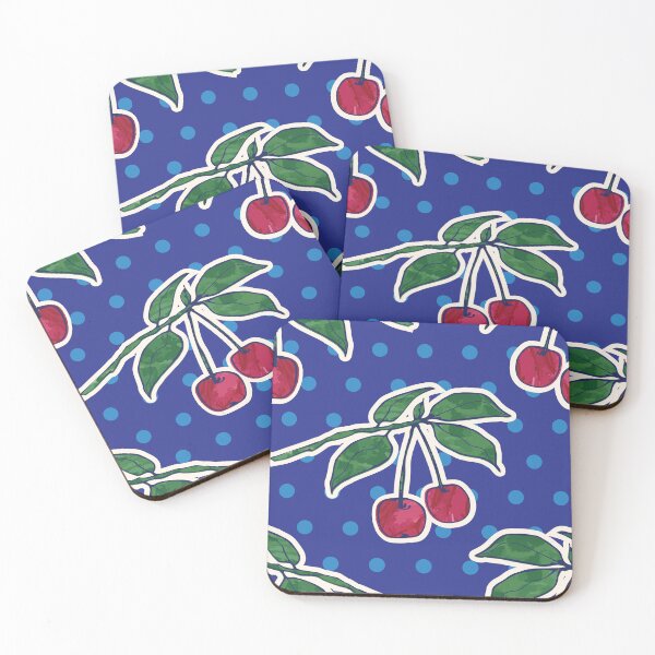 Item preview, Retro Vintage 50s cute cherries on polkadots designed and sold by Goddessart.
