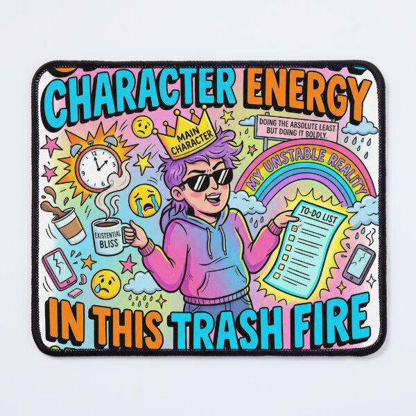 Item preview, main character energy — viral meme statement design designed and sold by ViralVisionsCreating .
