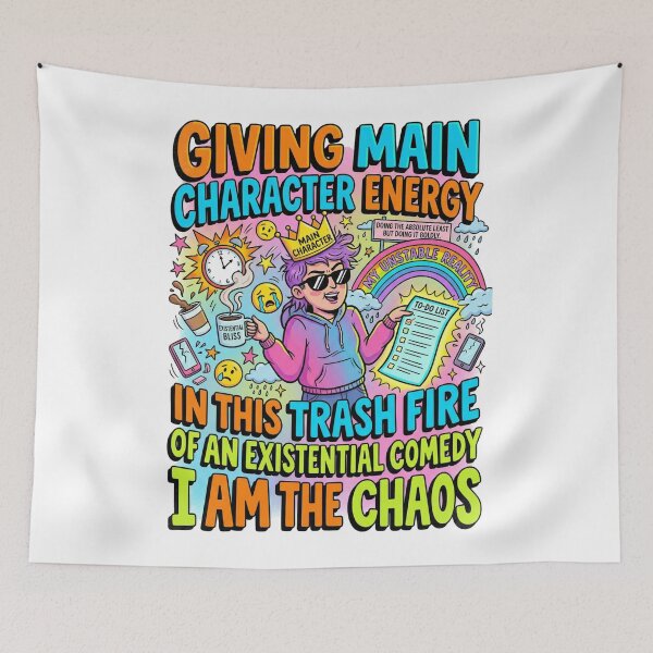 Item preview, main character energy — viral meme statement design designed and sold by  ViralVisionsCreating .
