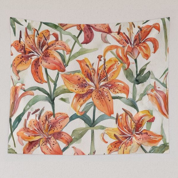 Item preview, Tiger Lillies in Bloom designed and sold by TinCatOutPost.