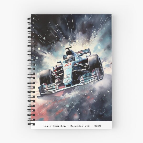 Item preview, Lewis Hamilton Mercedes W10 2019 F1 Watercolour Painting Print designed and sold by PicTechNowArt.