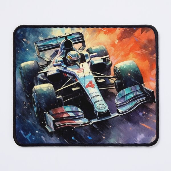 Item preview, Lewis Hamilton Mercedes W10 2019 F1 Watercolour Painting Print designed and sold by PicTechNowArt.