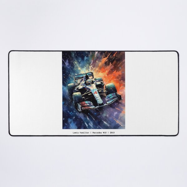 Item preview, Lewis Hamilton Mercedes W10 2019 F1 Watercolour Painting Print designed and sold by PicTechNowArt.