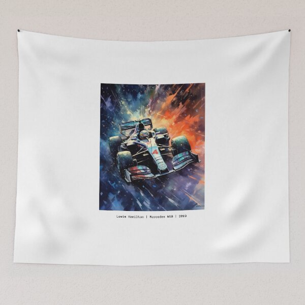 Item preview, Lewis Hamilton Mercedes W10 2019 F1 Watercolour Painting Print designed and sold by PicTechNowArt.