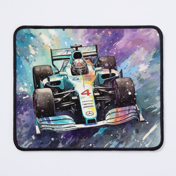 Item preview, Lewis Hamilton Mercedes W10 2019 F1 Watercolour Painting Print designed and sold by PicTechNowArt.