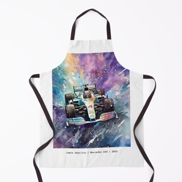 Item preview, Lewis Hamilton Mercedes W10 2019 F1 Watercolour Painting Print designed and sold by PicTechNowArt.