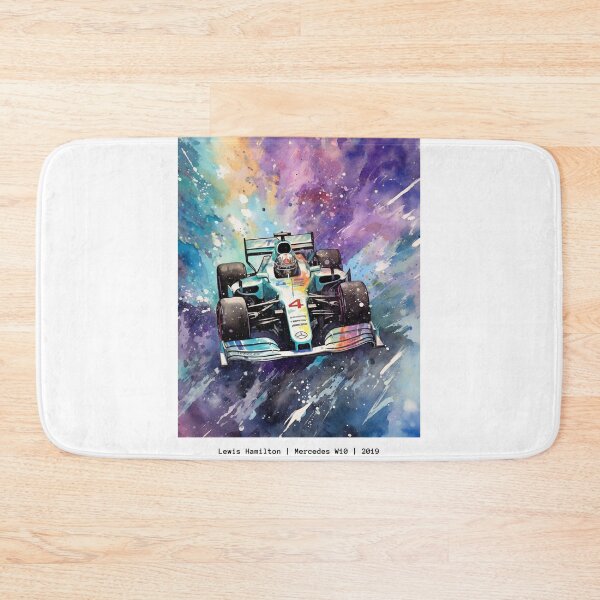 Item preview, Lewis Hamilton Mercedes W10 2019 F1 Watercolour Painting Print designed and sold by PicTechNowArt.