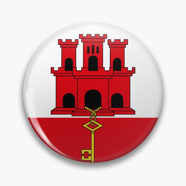 Item preview, Gibraltar Round Flag Gibraltarian Patriotic Heritage designed and sold by NTGUILTY.