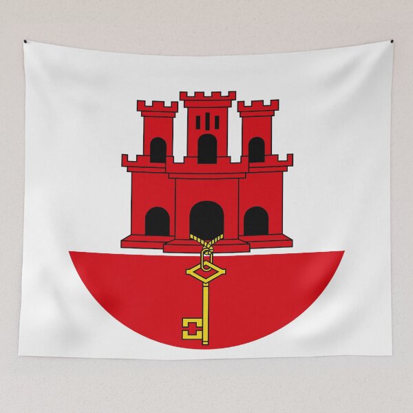Item preview, Gibraltar Round Flag Gibraltarian Patriotic Heritage designed and sold by NTGUILTY.