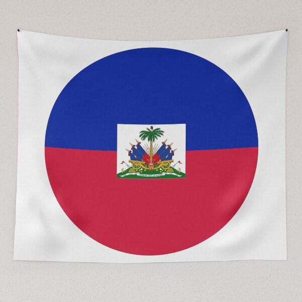 Item preview, Haiti Round Flag Haitian Patriotic Heritage designed and sold by NTGUILTY.