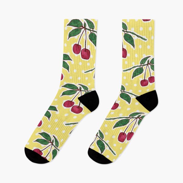 Item preview, Retro Vintage 50s cute cherries on polkadots designed and sold by Goddessart.