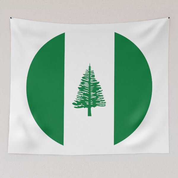 Item preview, Norfolk Island Round Flag Patriotic Heritage designed and sold by NTGUILTY.