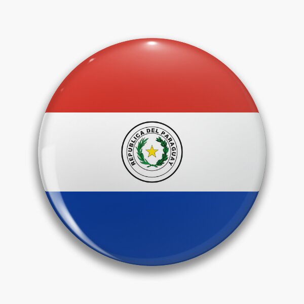 Item preview, Paraguay Round Flag Paraguayan Patriotic Heritage designed and sold by NTGUILTY.