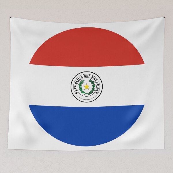 Item preview, Paraguay Round Flag Paraguayan Patriotic Heritage designed and sold by NTGUILTY.