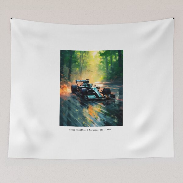 Item preview, Lewis Hamilton 2020 Mercedes W11 F1 Watercolour Painting Print designed and sold by PicTechNowArt.