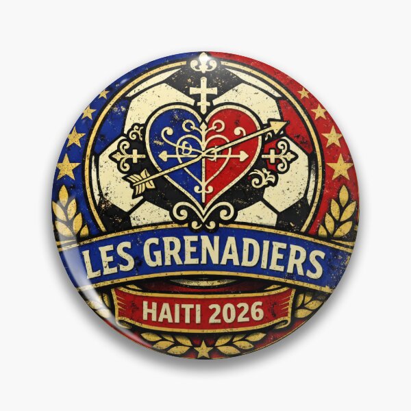 Item preview, Les Grenadiers Haiti Soccer  World Cup 2026 Classic Vintage Crest Haitian Football Fan Gift designed and sold by BrickByDream.