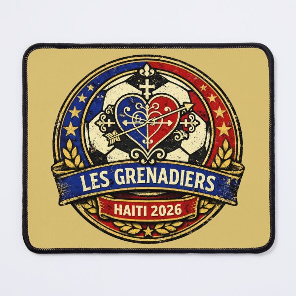 Item preview, Les Grenadiers Haiti Soccer World Cup 2026 Classic Vintage Crest Haitian Football Fan Gift designed and sold by BrickByDream.