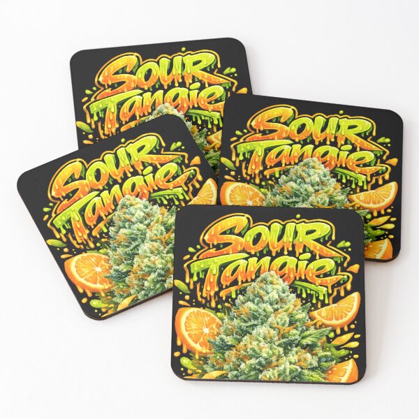Item preview, Sour Tangie Graffiti Art Print | Sour Citrus Sativa Hybrid Typography | Energizing 420 designed and sold by WAUZ.