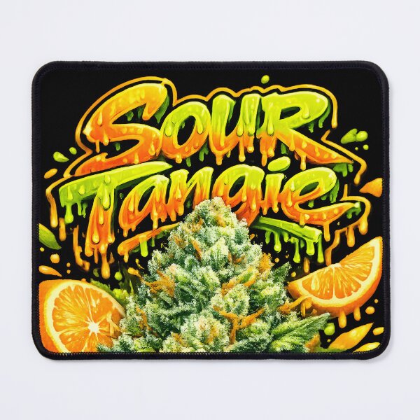 Item preview, Sour Tangie Graffiti Art Print | Sour Citrus Sativa Hybrid Typography | Energizing 420 designed and sold by WAUZ.