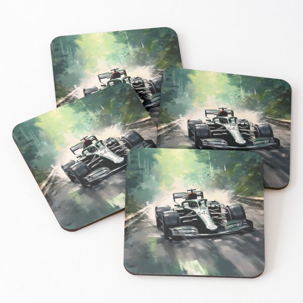 Item preview, Lewis Hamilton 2020 Mercedes W11 F1 Watercolour Painting Print designed and sold by PicTechNowArt.