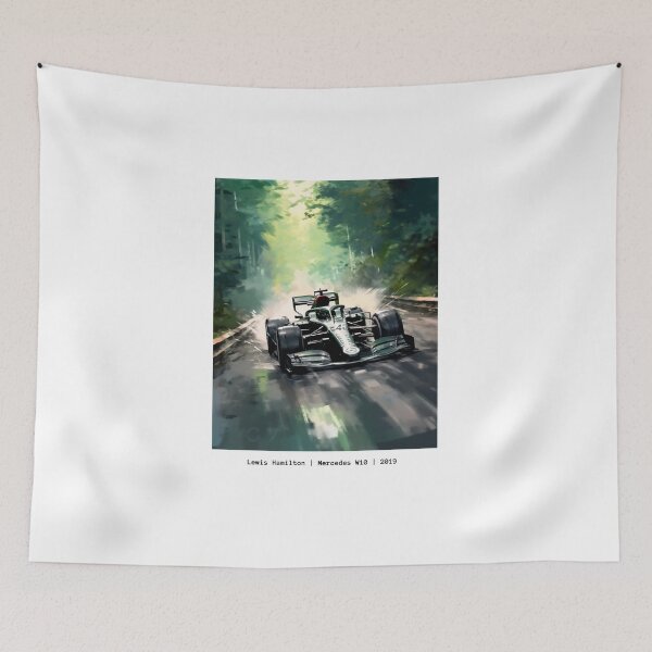 Item preview, Lewis Hamilton 2020 Mercedes W11 F1 Watercolour Painting Print designed and sold by PicTechNowArt.