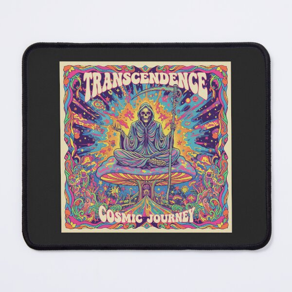Item preview, "Transcendence" Psychedelic Grim Reaper Cosmic Journey Art designed and sold by Cipher & Soul.