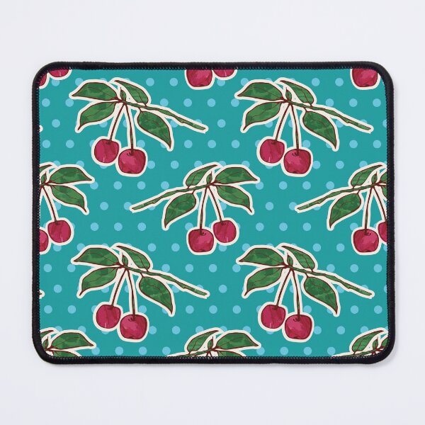 Item preview, Retro Vintage 50s cute cherries on polkadots designed and sold by Goddessart.