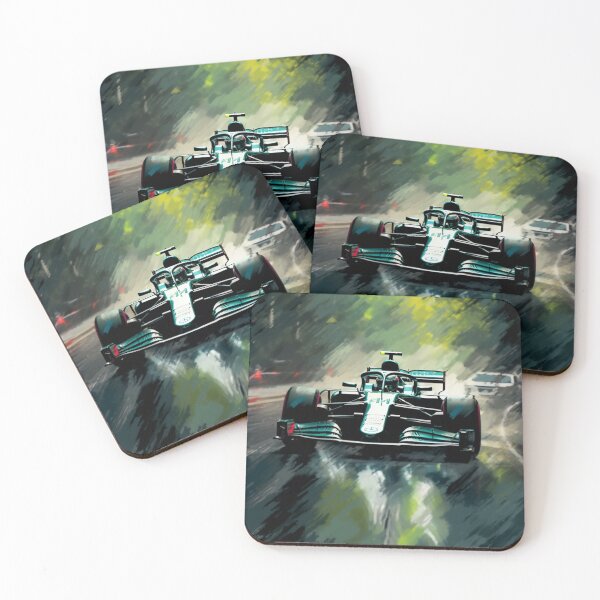 Item preview, Lewis Hamilton 2020 Mercedes W11 F1 Watercolour Painting Print designed and sold by PicTechNowArt.