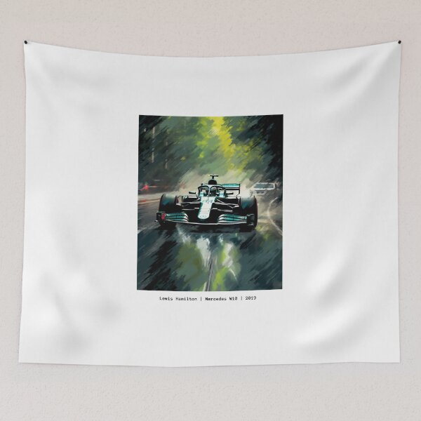 Item preview, Lewis Hamilton 2020 Mercedes W11 F1 Watercolour Painting Print designed and sold by PicTechNowArt.