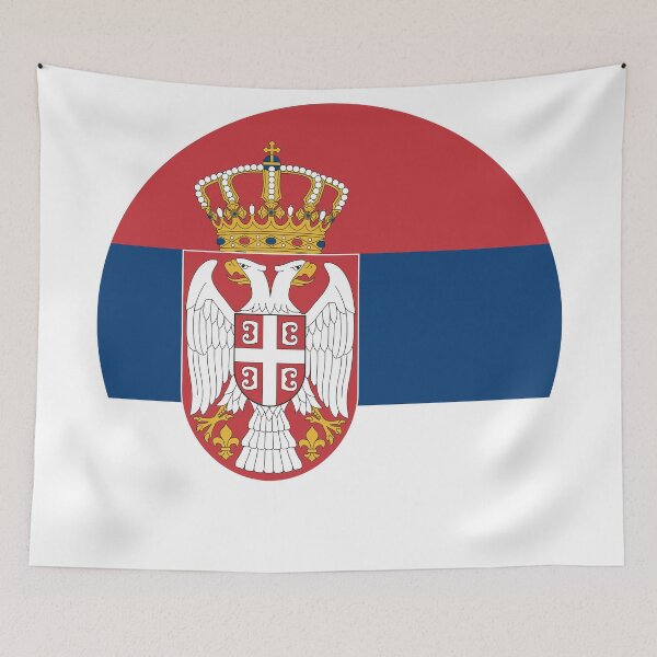 Item preview, Serbia Round Flag Serbian Patriotic Heritage designed and sold by NTGUILTY.