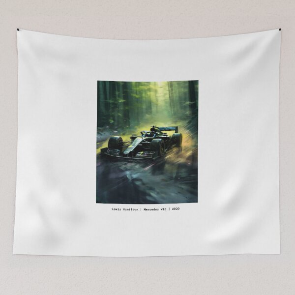Item preview, Lewis Hamilton 2020 Mercedes W11 F1 Watercolour Painting Print designed and sold by PicTechNowArt.