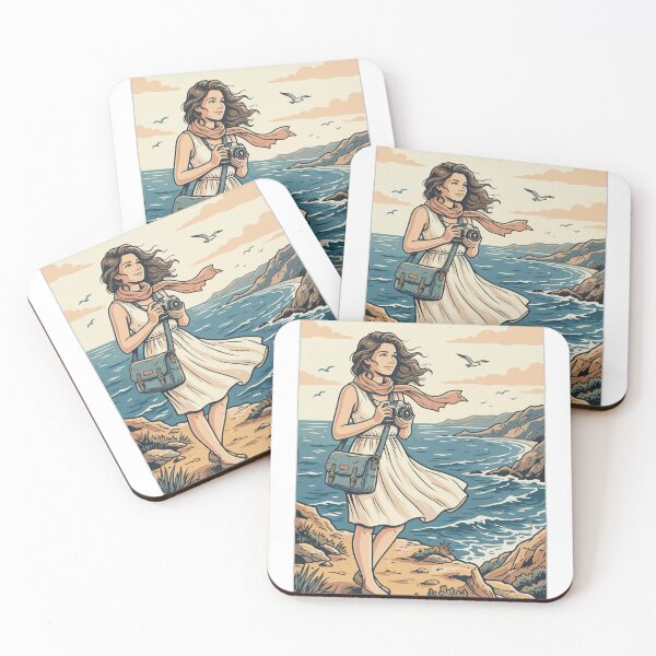 Item preview, Vintage Coastal Photographer Travel Poster Illustration designed and sold by AmazingEG.