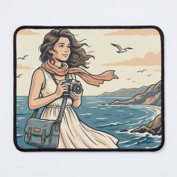 Item preview, Vintage Coastal Photographer Travel Poster Illustration designed and sold by AmazingEG.