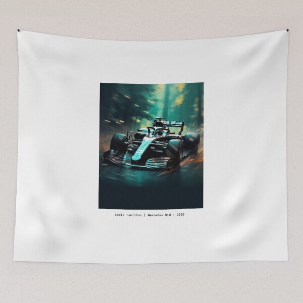 Item preview, Lewis Hamilton 2020 Mercedes W11 F1 Watercolour Painting Print designed and sold by PicTechNowArt.