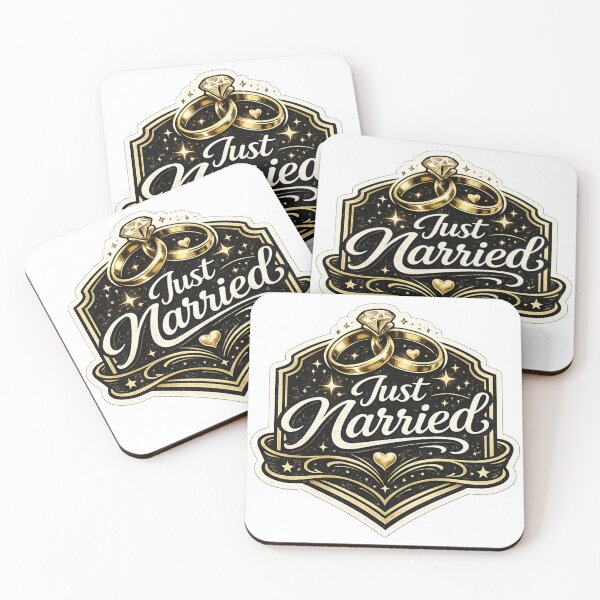 Artikelvorschau, Just Married Newlywed Wedding Rings Honeymoon Design entworfen und verkauft von CLOUTKULT.