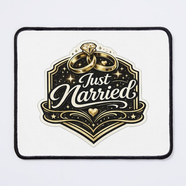 Item preview, Just Married Newlywed Wedding Rings Honeymoon Design designed and sold by CLOUTKULT.