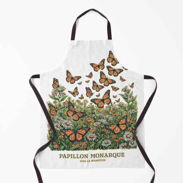 Item preview, Papillon Monarque Vive la Migration French Butterfly Travel Nature Art designed and sold by FrancophileFun.