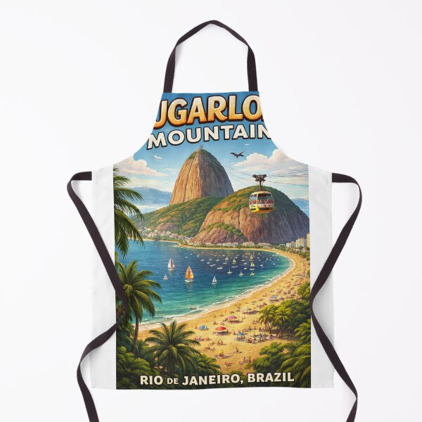 Item preview, Sugarloaf Mountain – Rio de Janeiro Vintage Travel Poster designed and sold by ElartedeNoel.