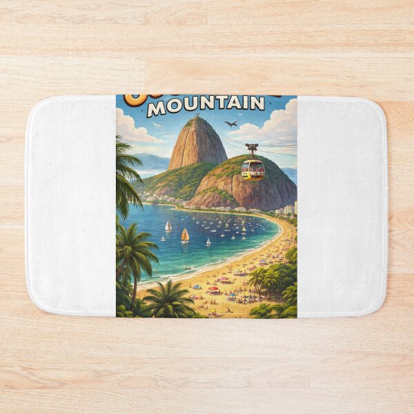 Item preview, Sugarloaf Mountain – Rio de Janeiro Vintage Travel Poster designed and sold by ElartedeNoel.
