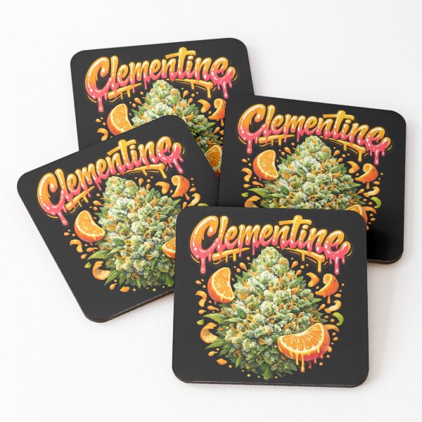 Item preview, Clementine Graffiti Print | Mandarin Citrus Sativa Strain Typography | Uplifting 420 designed and sold by WAUZ.