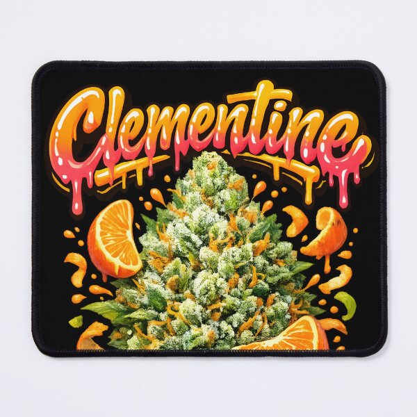 Item preview, Clementine Graffiti Print | Mandarin Citrus Sativa Strain Typography | Uplifting 420 designed and sold by WAUZ.