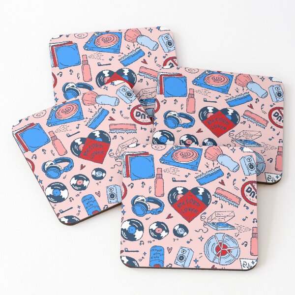Item preview, pop art record music lover vintage heart pink designed and sold by Gossip Rag.