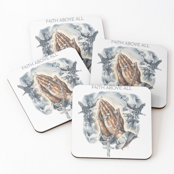 Item preview, Faith Above All Praying Hands Religion Hustle Angels designed and sold by LIMITSBREAKERS.