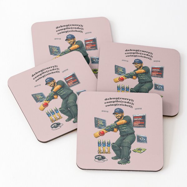 Item preview, Indian American Software Engineer Coder Playing Cricket URM designed and sold by urmaddad.