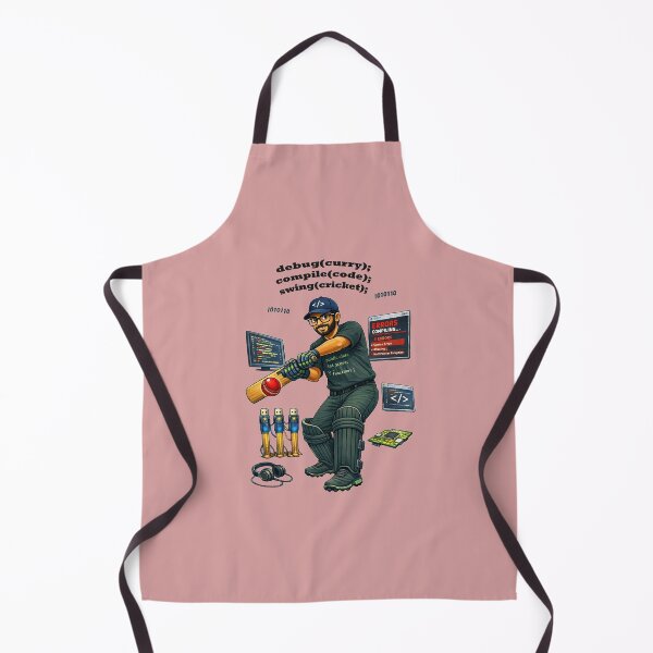 Item preview, Indian American Software Engineer Coder Playing Cricket URM designed and sold by urmaddad.