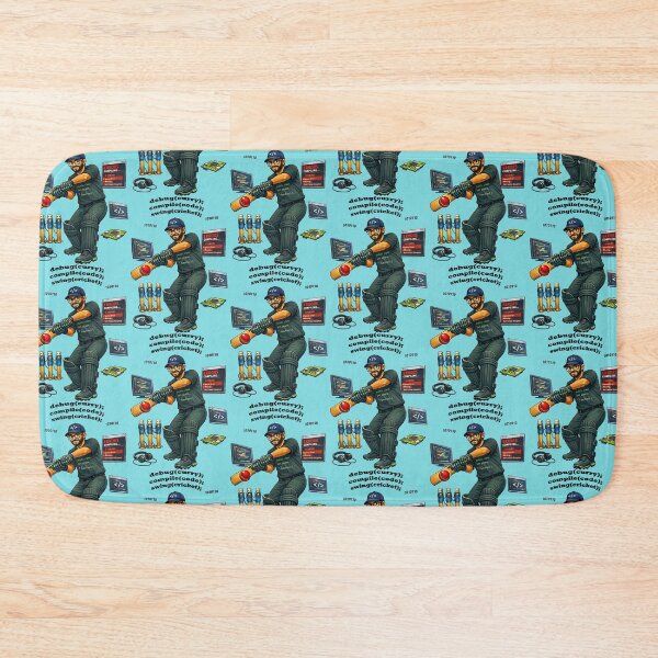 Item preview, Indian American Software Engineer Coder Playing Cricket URM designed and sold by urmaddad.