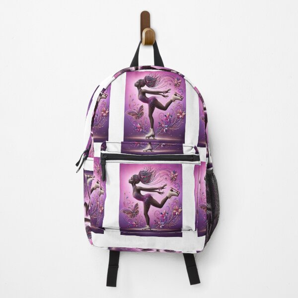 Item preview, Velvet Bloom Queen – Afrofuturist Ice Skater in Floral Motion designed and sold by Lucienne Reimagined.