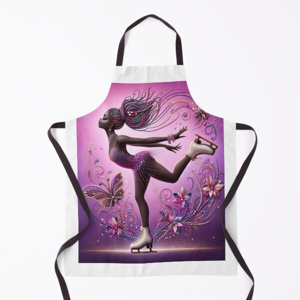 Item preview, Velvet Bloom Queen – Afrofuturist Ice Skater in Floral Motion designed and sold by Lucienne Reimagined.