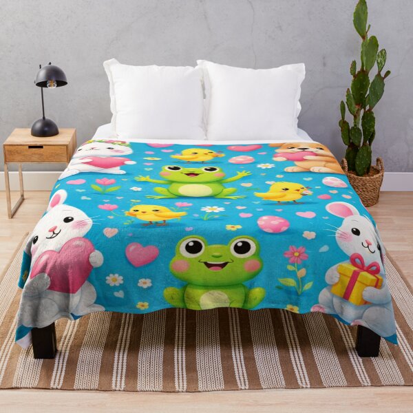 Item preview, Cute Kawaii Animal Friends with Hearts – Bunny, Frog, Chick & Puppy Love Illustration designed and sold by ArtoryNest.